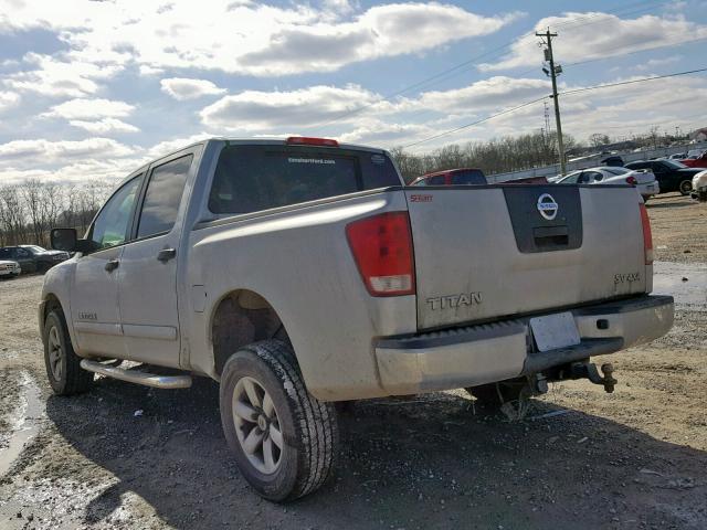 1N6AA0EJ5CN309213 - 2012 NISSAN TITAN S SILVER photo 3