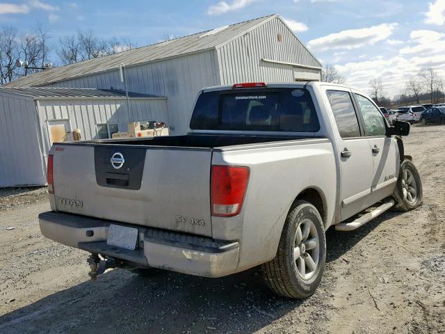 1N6AA0EJ5CN309213 - 2012 NISSAN TITAN S SILVER photo 4