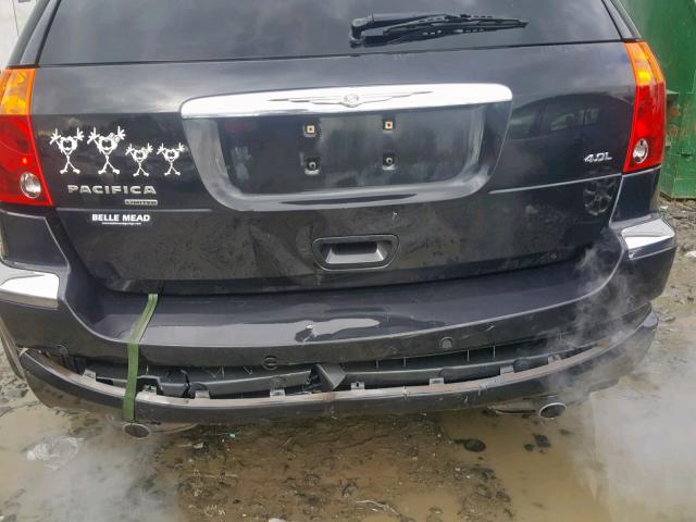 2A8GM78X87R110123 - 2007 CHRYSLER PACIFICA L BLACK photo 9