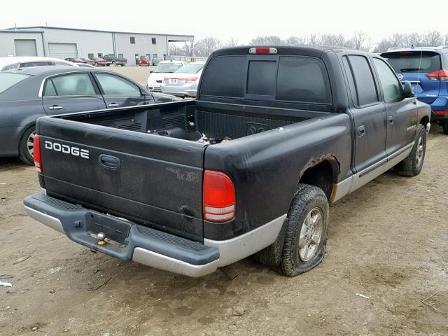 1B7HL48X32S513995 - 2002 DODGE DAKOTA QUA BLACK photo 4