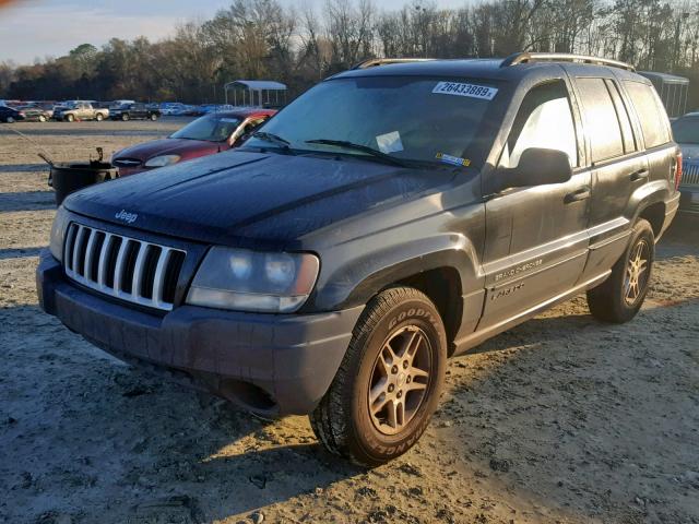 1J4GX48S24C320586 - 2004 JEEP GRAND CHER BLUE photo 2