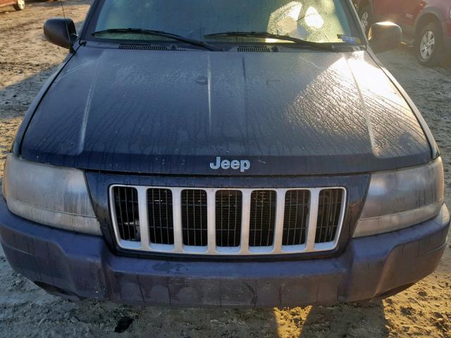 1J4GX48S24C320586 - 2004 JEEP GRAND CHER BLUE photo 7