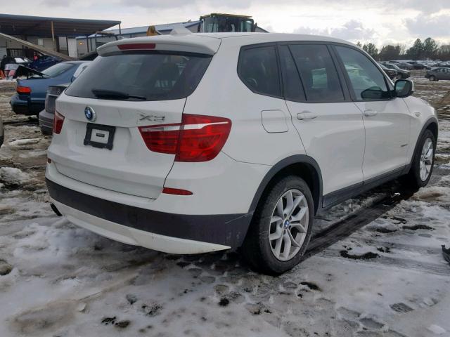 5UXWX7C50DL978460 - 2013 BMW X3 XDRIVE3 WHITE photo 4