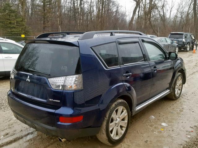 JA4AS3AW8BU019307 - 2011 MITSUBISHI OUTLANDER BLUE photo 4