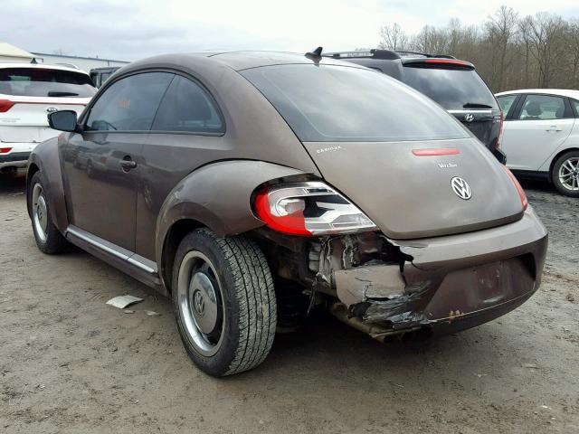 3VWHP7ATXCM663266 - 2012 VOLKSWAGEN BEETLE BROWN photo 3