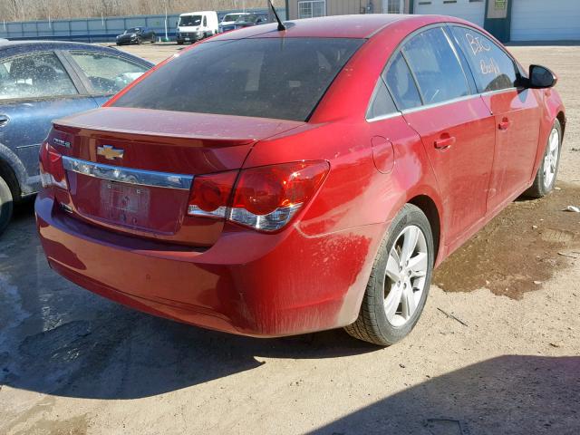 1G1P75SZ4E7217030 - 2014 CHEVROLET CRUZE MAROON photo 4