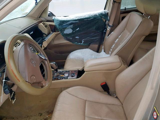 WDBJF65J91B252177 - 2001 MERCEDES-BENZ E 320 TAN photo 5