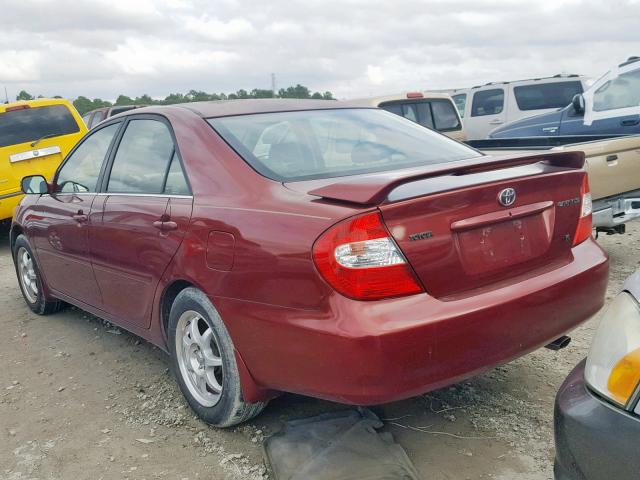 4T1BF30K42U014016 - 2002 TOYOTA CAMRY LE BURGUNDY photo 3