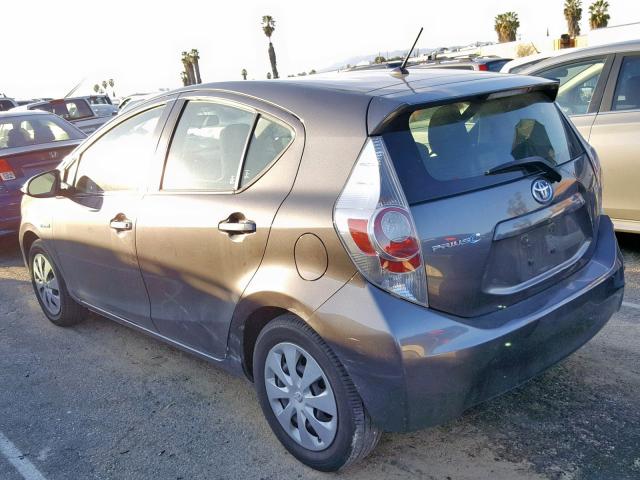 JTDKDTB36E1571094 - 2014 TOYOTA PRIUS C GRAY photo 3