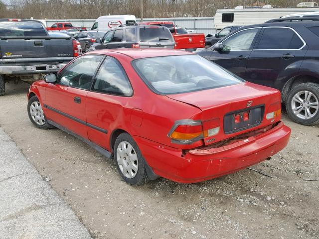 1HGEJ6223WL089270 - 1998 HONDA CIVIC DX RED photo 3