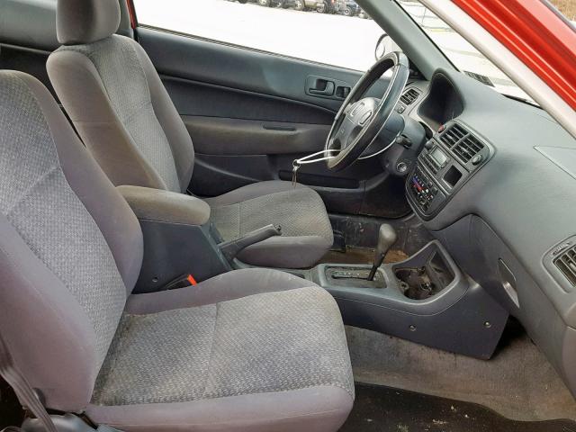 1HGEJ6223WL089270 - 1998 HONDA CIVIC DX RED photo 5