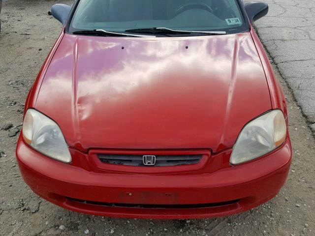 1HGEJ6223WL089270 - 1998 HONDA CIVIC DX RED photo 7