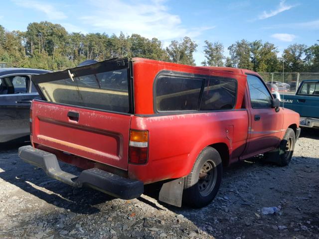 JT4RN81R9L0057984 - 1990 TOYOTA PICKUP 1/2 RED photo 4