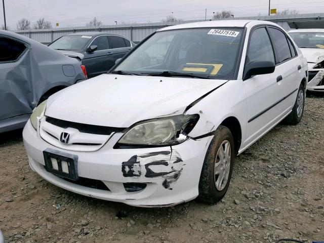 2HGES163X4H555564 - 2004 HONDA CIVIC DX V WHITE photo 2