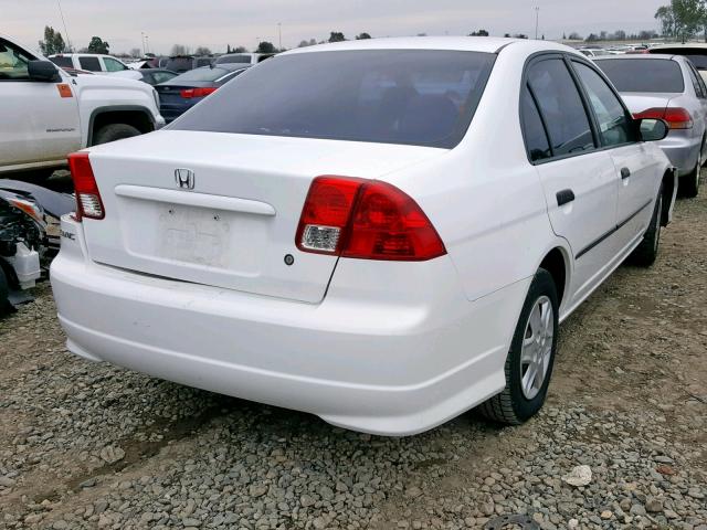 2HGES163X4H555564 - 2004 HONDA CIVIC DX V WHITE photo 4