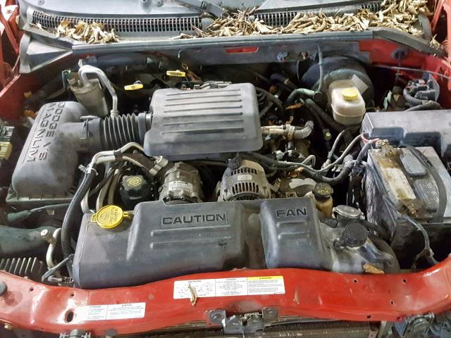 1B7GL2AN11S178307 - 2001 DODGE DAKOTA QUA RED photo 7