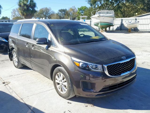 KNDMB5C11H6325598 - 2017 KIA SEDONA LX BROWN photo 1