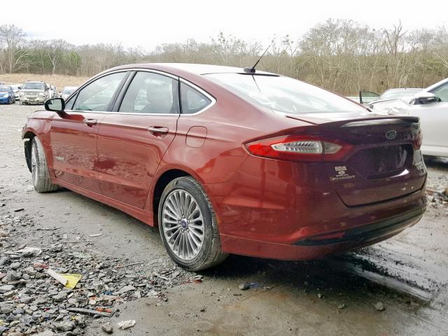 3FA6P0RU5ER308595 - 2014 FORD FUSION TIT BURGUNDY photo 3