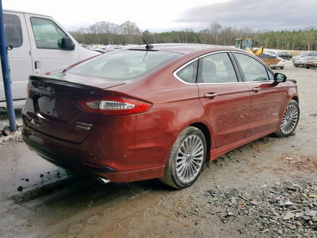 3FA6P0RU5ER308595 - 2014 FORD FUSION TIT BURGUNDY photo 4