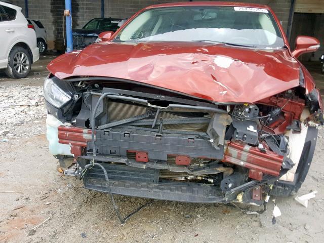 3FA6P0RU5ER308595 - 2014 FORD FUSION TIT BURGUNDY photo 9