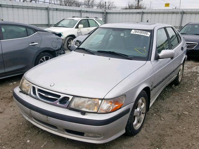 YS3DF55K912051194 - 2001 SAAB 9-3 SE SILVER photo 2