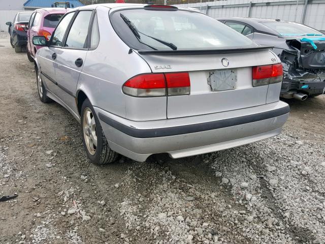 YS3DF55K912051194 - 2001 SAAB 9-3 SE SILVER photo 3