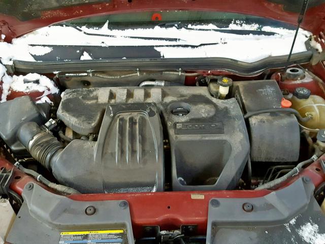 1G2AL15F677389862 - 2007 PONTIAC G5 RED photo 7