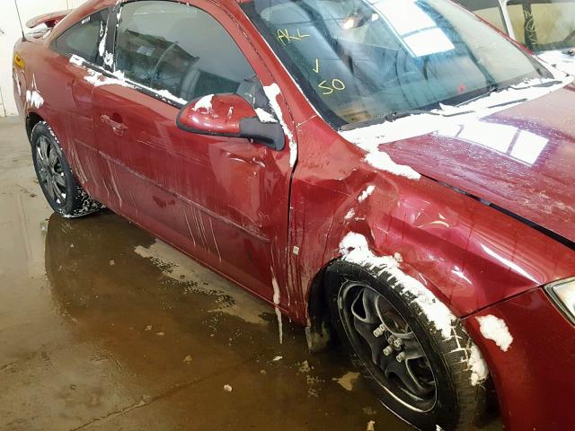 1G2AL15F677389862 - 2007 PONTIAC G5 RED photo 9