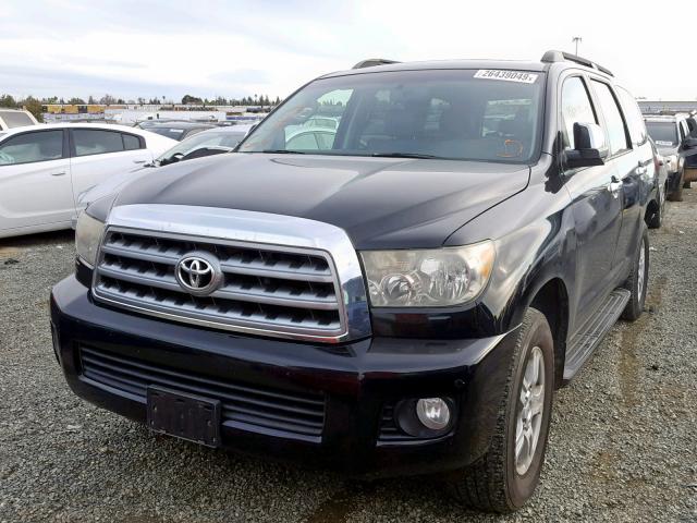 5TDZY68A98S001155 - 2008 TOYOTA SEQUOIA LI BLACK photo 2