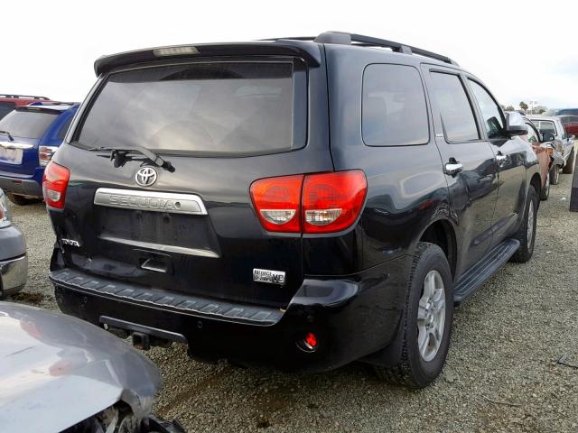 5TDZY68A98S001155 - 2008 TOYOTA SEQUOIA LI BLACK photo 4