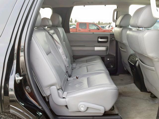 5TDZY68A98S001155 - 2008 TOYOTA SEQUOIA LI BLACK photo 6