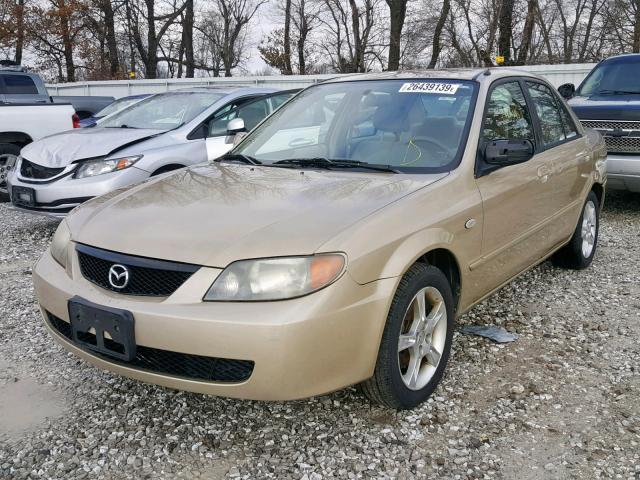 JM1BJ225430118728 - 2003 MAZDA PROTEGE DX GOLD photo 2