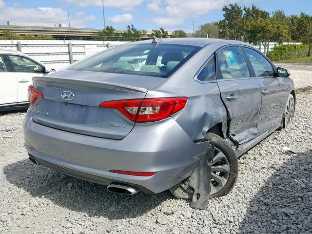 5NPE34AF6FH259000 - 2015 HYUNDAI SONATA SPO SILVER photo 4