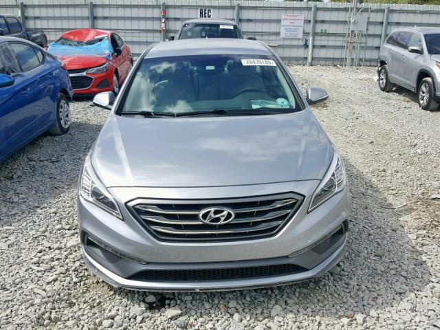 5NPE34AF6FH259000 - 2015 HYUNDAI SONATA SPO SILVER photo 9