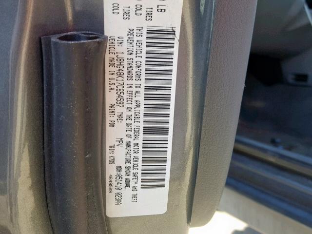 1J8HG48K17C654597 - 2007 JEEP COMMANDER 绿色 照片 10