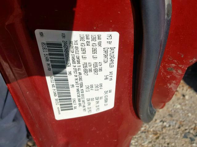 2A4GM48456R891574 - 2006 CHRYSLER PACIFICA RED photo 10