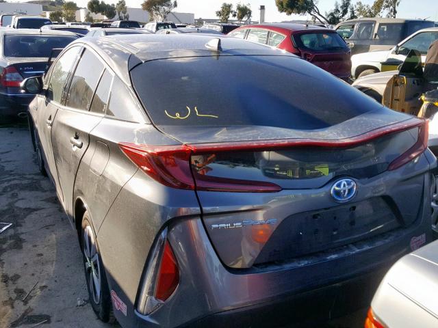 JTDKARFP9H3010986 - 2017 TOYOTA PRIUS PRIM ნაცრისფერი ფოტო 3