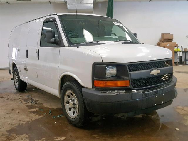 1GCSGAFXXD1191537 - 2013 CHEVROLET EXPRESS G1 WHITE photo 1