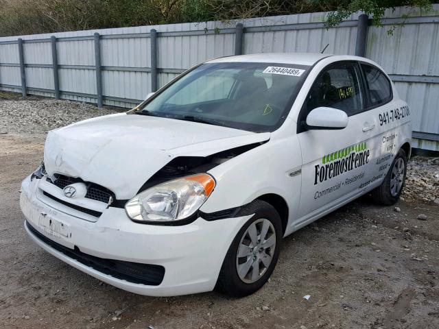 KMHCM3AC3AU173058 - 2010 HYUNDAI ACCENT BLU WHITE photo 2