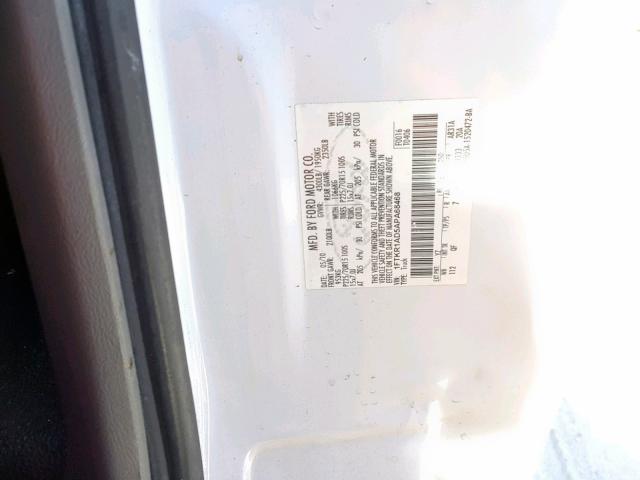 1FTKR1AD5APA68468 - 2010 FORD RANGER WHITE photo 10