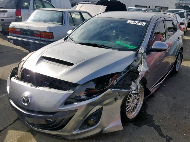 JM1BL1H44A1233632 - 2010 MAZDA SPEED 3 GRAY photo 2
