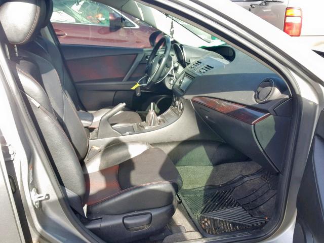 JM1BL1H44A1233632 - 2010 MAZDA SPEED 3 GRAY photo 5