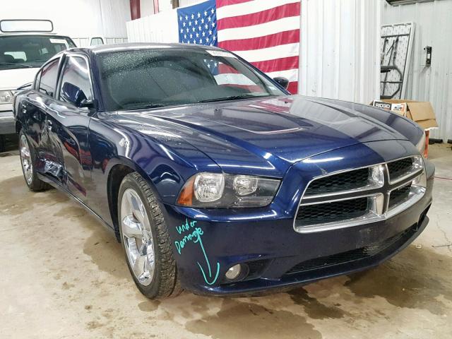 2C3CDXHG7EH148374 - 2014 DODGE CHARGER SX BLUE photo 1