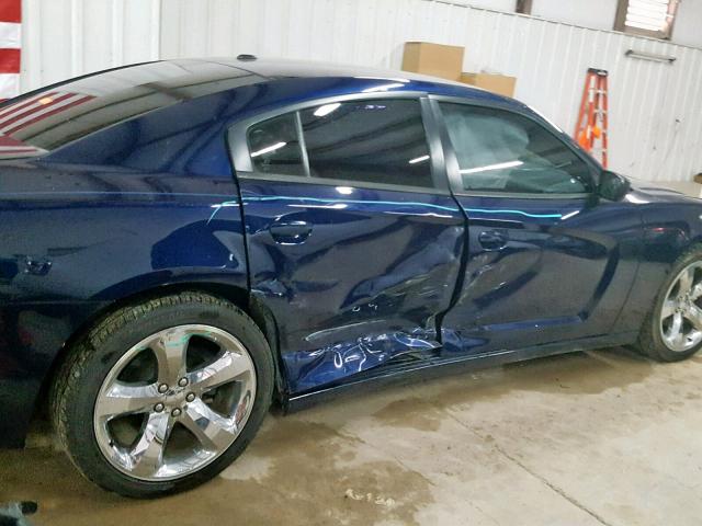 2C3CDXHG7EH148374 - 2014 DODGE CHARGER SX BLUE photo 9