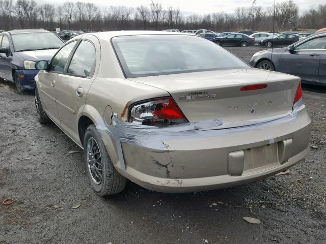 1C3EL46X82N183148 - 2002 CHRYSLER SEBRING LX TAN photo 3