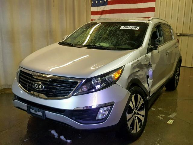 KNDPCCA26C7203512 - 2012 KIA SPORTAGE E SILVER photo 2