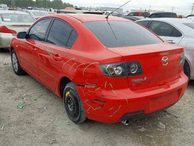 JM1BK123771646849 - 2007 MAZDA 3 S RED photo 3