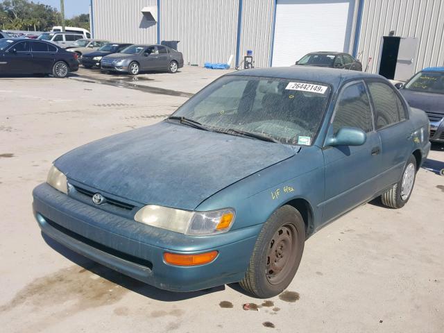 1NXBB02E2TZ368703 - 1996 TOYOTA COROLLA DX TEAL photo 2