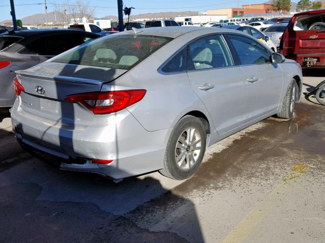 5NPE24AF4HH564002 - 2017 HYUNDAI SONATA SE SILVER photo 4