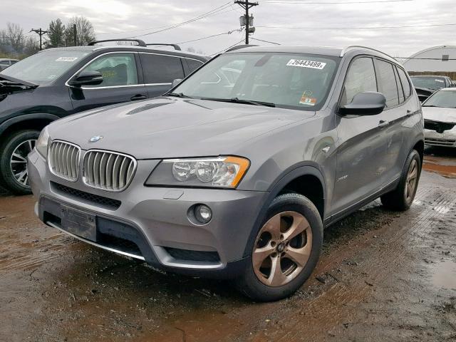 5UXWX5C52BL702380 - 2011 BMW X3 XDRIVE2 GRAY photo 2